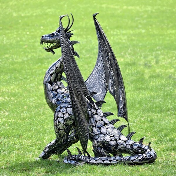 Dragon Statue Sentry Iron Sculpture